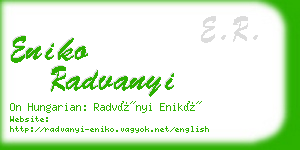 eniko radvanyi business card